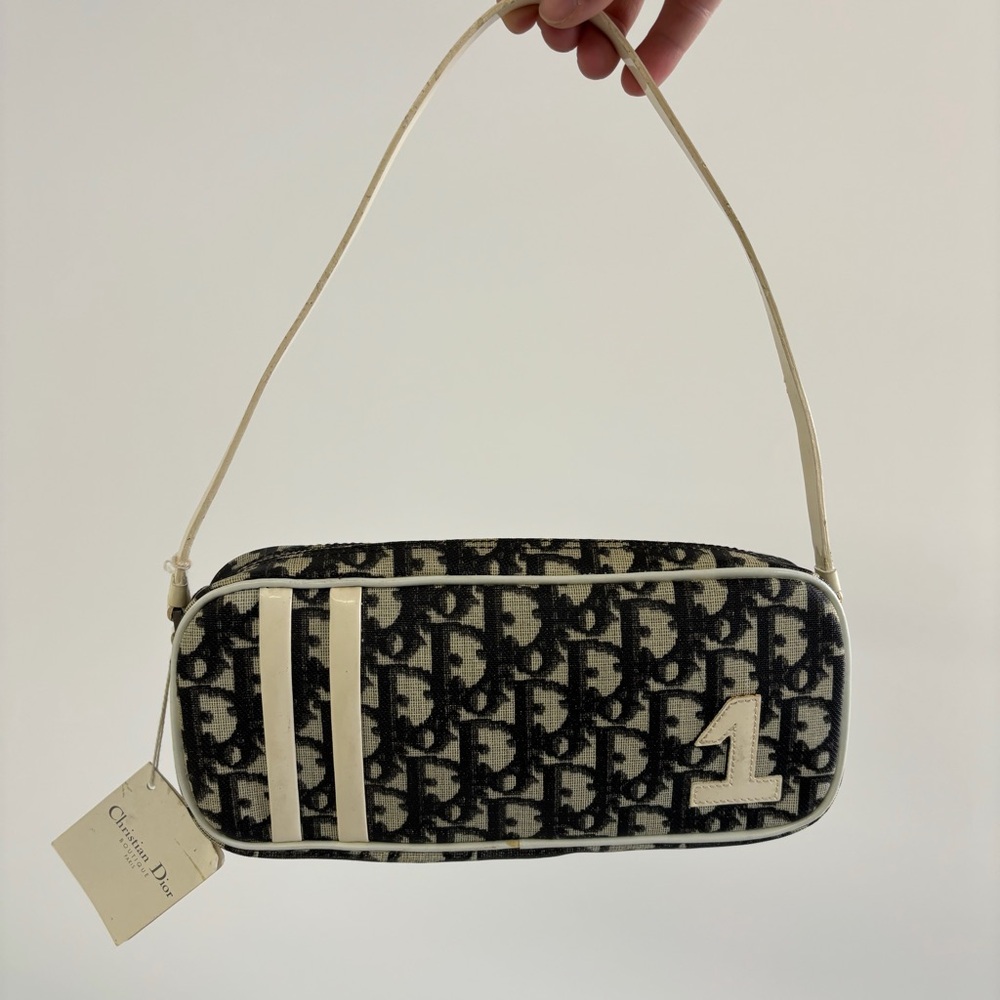 CHRISTIAN DIOR VINTAGE TROTTER MINI SHOULDER BAG — JOHN GALLIANO ERA 2002